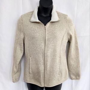 Swiss tech light tan zip up jacket